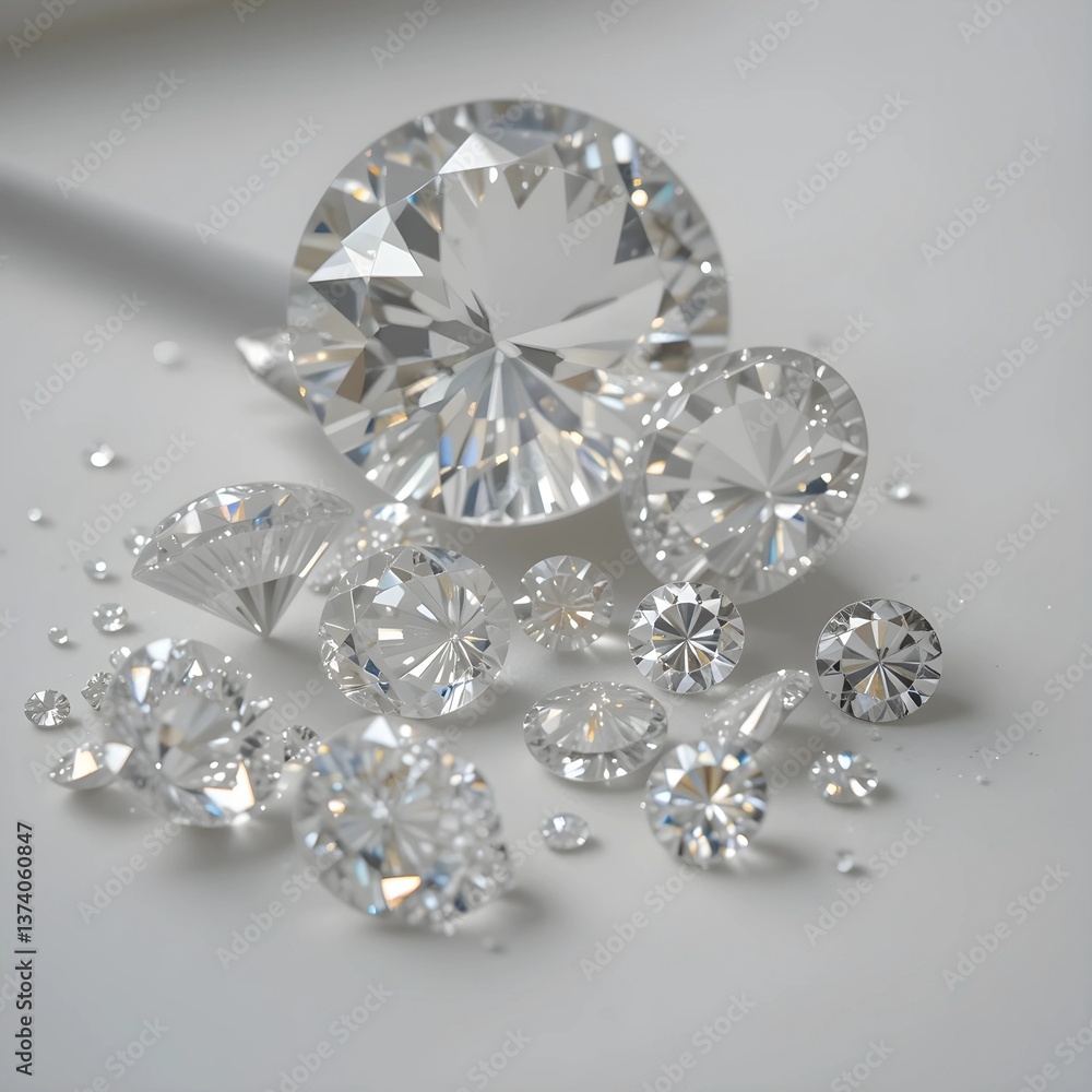 Fototapeta premium Diamond Accessories, AI Generated