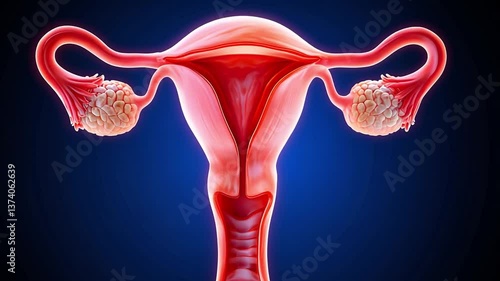 Explore the intricate details of the female reproductive system, highlighting the uterus and ovaries, and their essential functions in human biology and reproduction