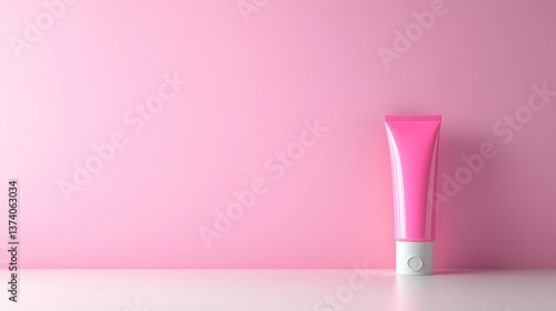 Wallpaper Mural Minimalist pink toothpaste tube Torontodigital.ca