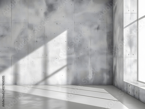 Emtry room with white wall and natural light.