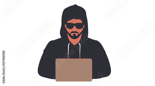 dark net hacker vector graph