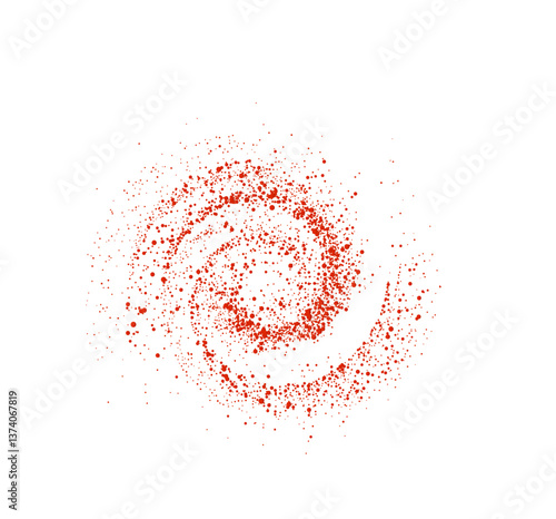 Top view of vibrant red chili paprika powder isolated PNG. Aromatic spicy explosion with a textured splash. Perfect for culinary recipes, seasoning blends, and food design. PNG