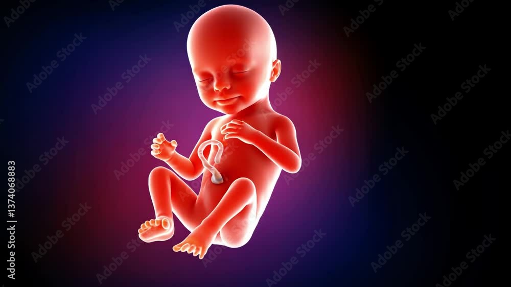 This presentation highlights a developing fetus in the womb, showcasing ...