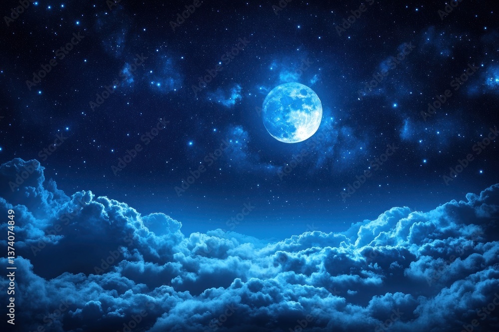 Fototapeta premium Night sky atmosphere ethereal.