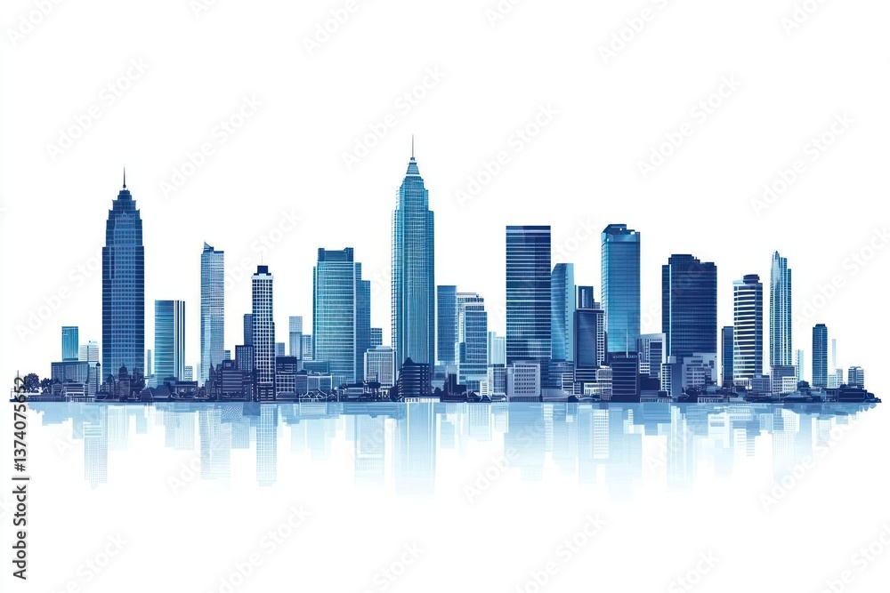 Obraz premium City of Bangkok in Thailand architecture skyscrapers cityscape.