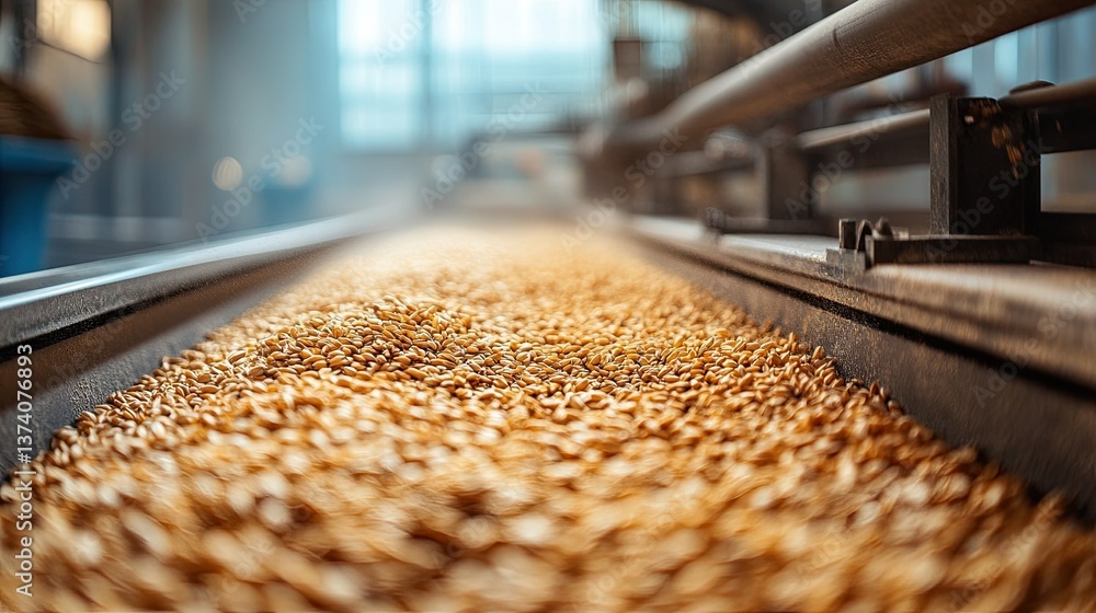 Rotation of oats, close-up shot of numerous grains being harvested. - Rotation of oats, close-up shot of numerous grains being harvested. -