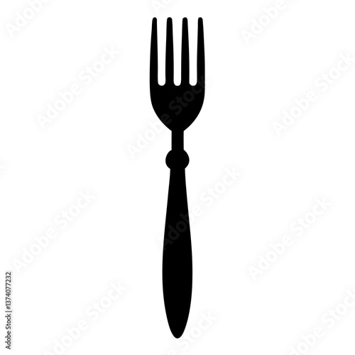 Silver cutlery set with fork, knife, and spoon isolated on a white background