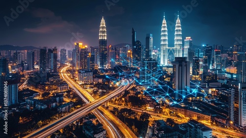 Wallpaper Mural Embracing wireless technology is the future in urban landscapes with good connectivity Torontodigital.ca