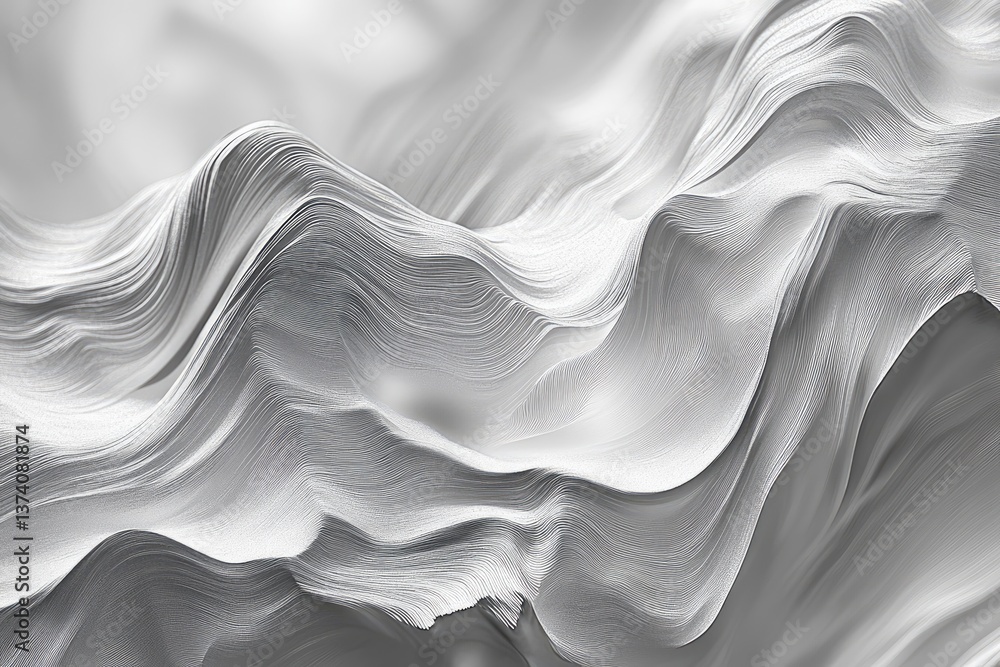 Obraz premium Abstract white wavy lines