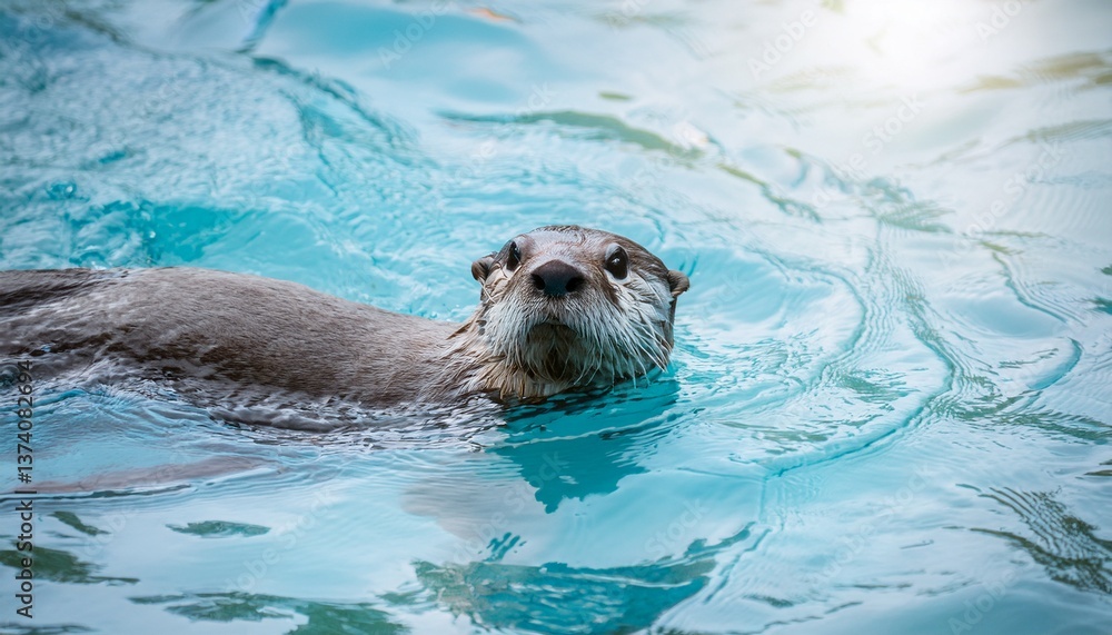Obraz premium 水中にいるラッコ