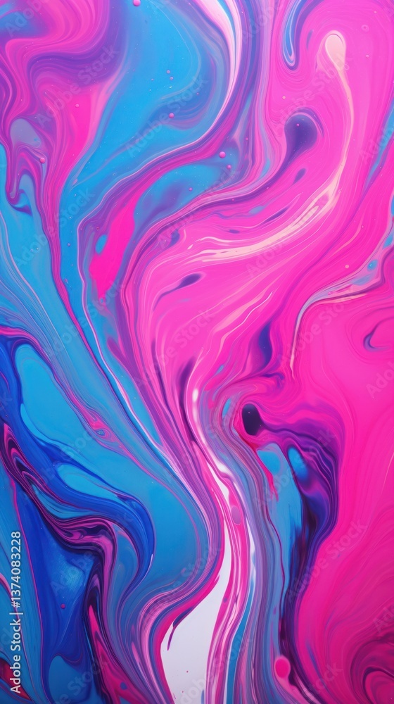 Fototapeta premium Neon marble wallpaper painting pattern purple.