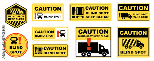 Blind Spot Caution Sign is used to display