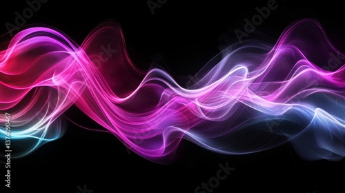 Vibrant motion elements illuminated by neon LEDs create a dynamic scene, set against an abstract and futuristic backdrop