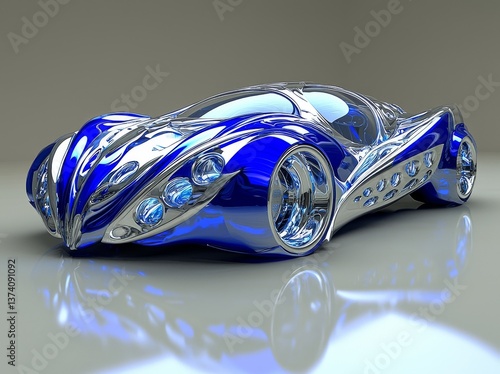 A futuristic spaceship plane has been generated using stock