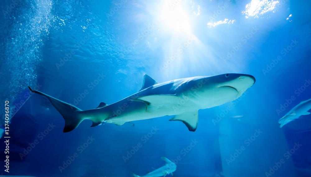 Fototapeta premium 泳いでいる鮫