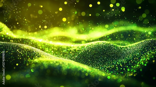 The background features green futuristic particles technology with an ai generative vibrant energy Laser Lime Fusion abstract design, including dynamic neon waves