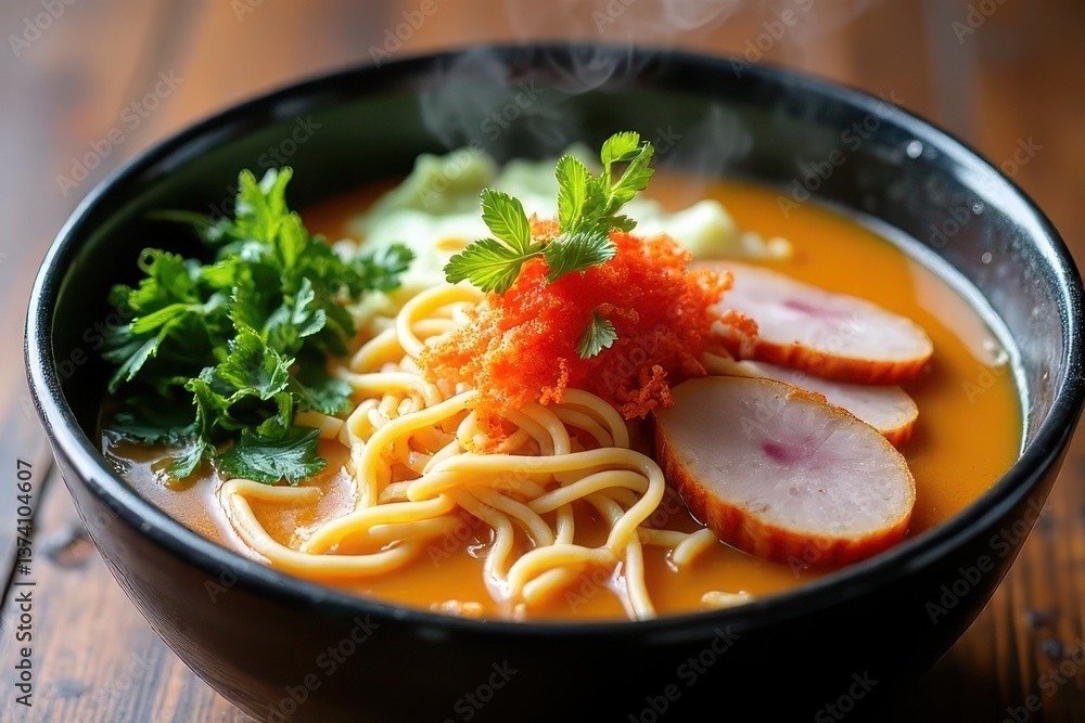 Ramen Bowl Featuring Fresh Ingredients Ramen Bowl Featuring Fresh Ingredients
