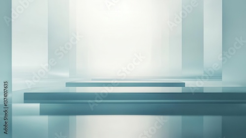 Wallpaper Mural A minimalistic abstract composition showcasing soft light and elegant lines, perfect for backgrounds and modern design elements. Torontodigital.ca