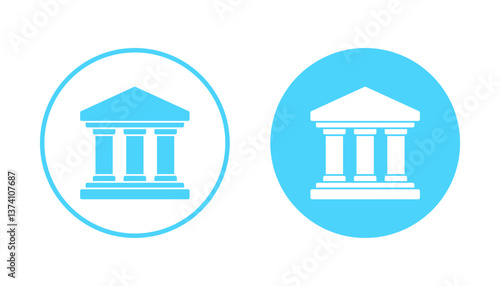 Bank icon vector. Bank sign and symbol, museum, university