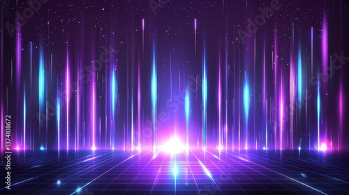 s style background with a retro futuristic theme in 3d illustration