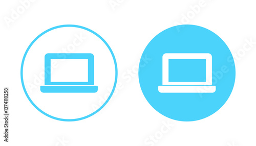 Laptop icon vector. computer sign and symbol