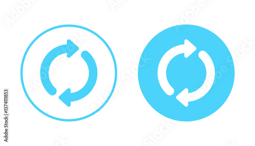Refresh icon vector. Reload sign and symbol. Update icon.