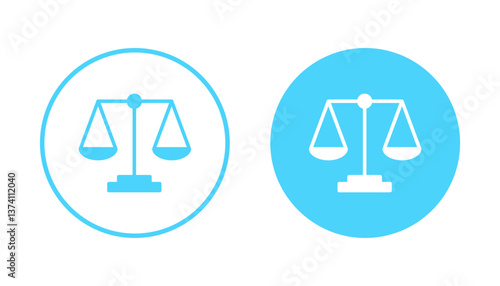 Scales icon vector. Law scale icon. Justice sign and symbol