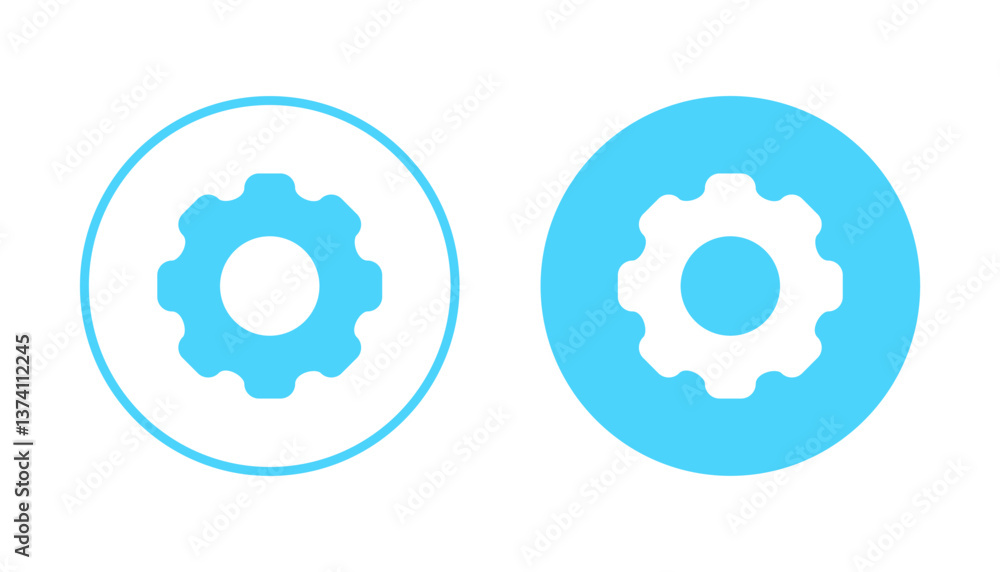 Setting icon vector. Cog sign and symbol. Gear Sign