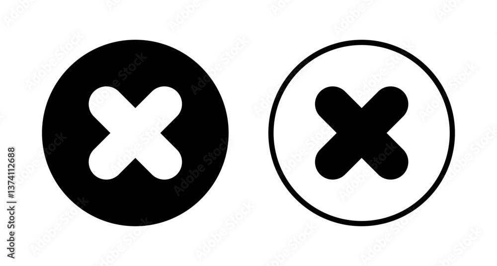 Close icon logo design. Delete sign and symbol. cross sign Close icon logo design. Delete sign and symbol. cross sign