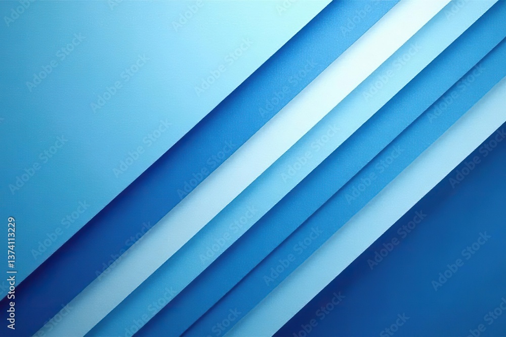Fototapeta premium Simple modern diagonal stripes background in shades of blue and white, white, contemporary