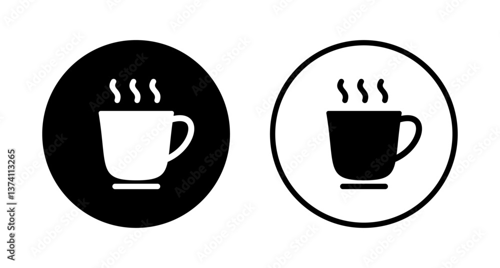 Obraz premium coffee cup icon logo design. cup a coffee sign and symbol