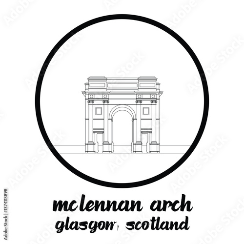 Circle Icon McLennan Arch. Vector illustration
