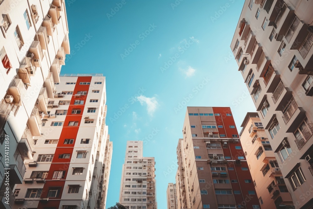 Obraz premium Cityscape building architecture apartment.