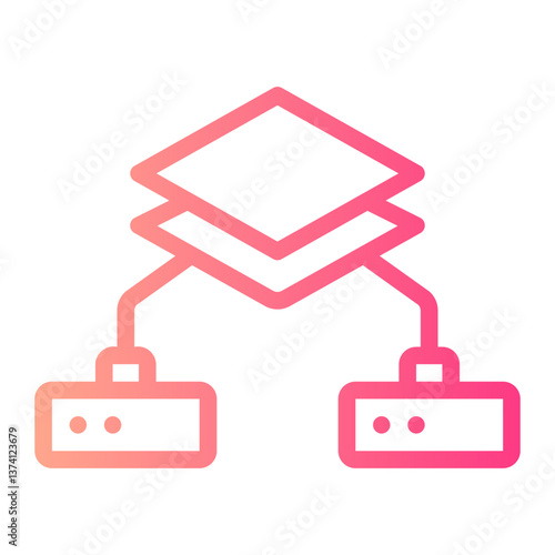 virtualization gradient icon