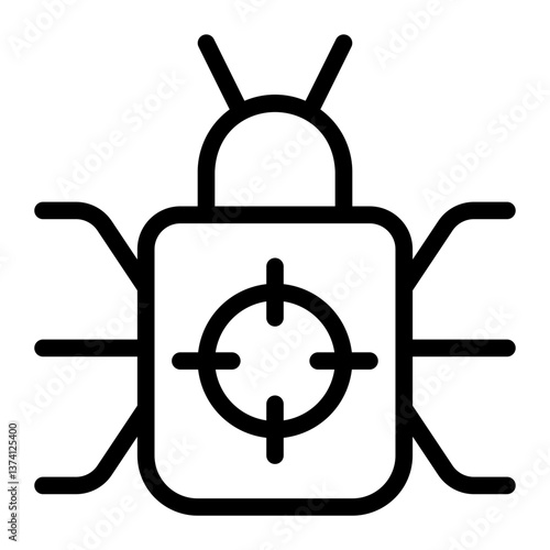 bug fixing line icon