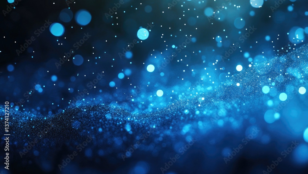 Fototapeta premium Abstract blue particle background