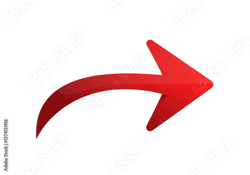A curved red arrow pointing to the right