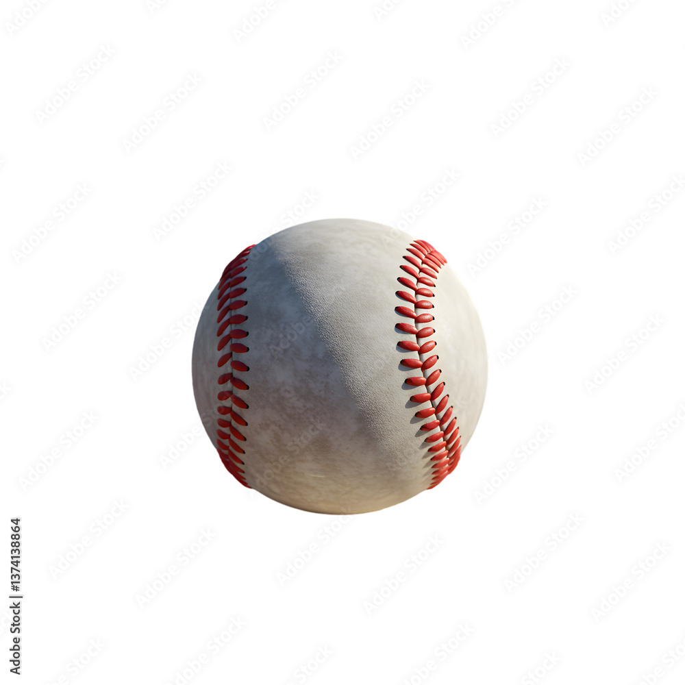 Isolated Baseball with Red Stitching on White Background in Studio shot Isolated Baseball with Red Stitching on White Background in Studio shot