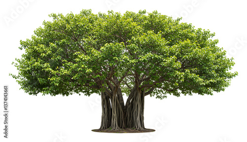 緑豊か巨大な樹木 生命力満ちる