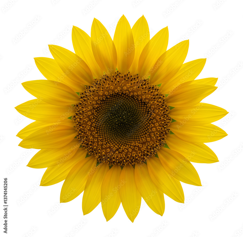 Fototapeta premium 明るく輝くひまわり 満開