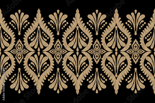 Ethnic abstract ikat art. Aztec ornament print. Geometric ethnic pattern seamless color oriental.  Design for background,curtain, carpet, wallpaper, clothing, wrapping, Batik, and vector illustration.