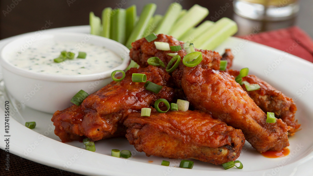Deliciously Crispy Chicken Wings with Creamy Ranch Dip Deliciously Crispy Chicken Wings with Creamy Ranch Dip
