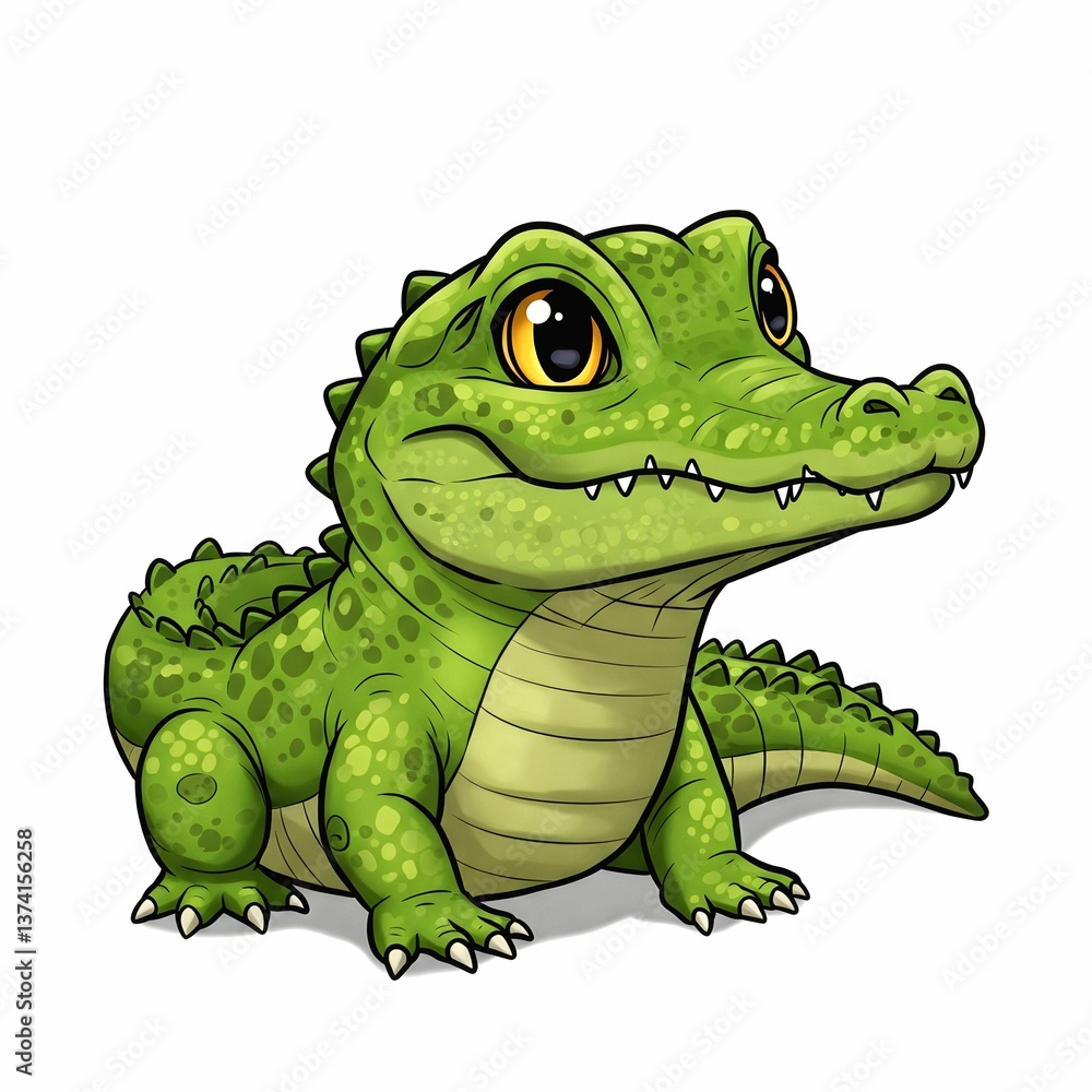 Fototapeta premium Crocodile vector illustration