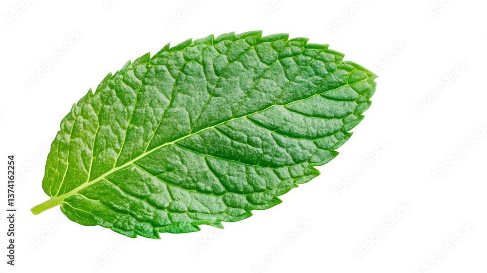 Mint leaf isolated on Transparent PNG format background.. Mint leaf isolated on Transparent PNG format background..