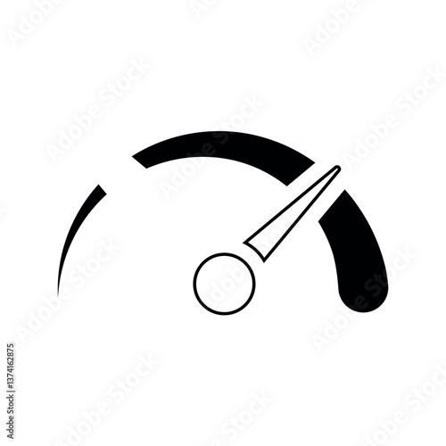 Speedometer performance accelerate meter icon.	