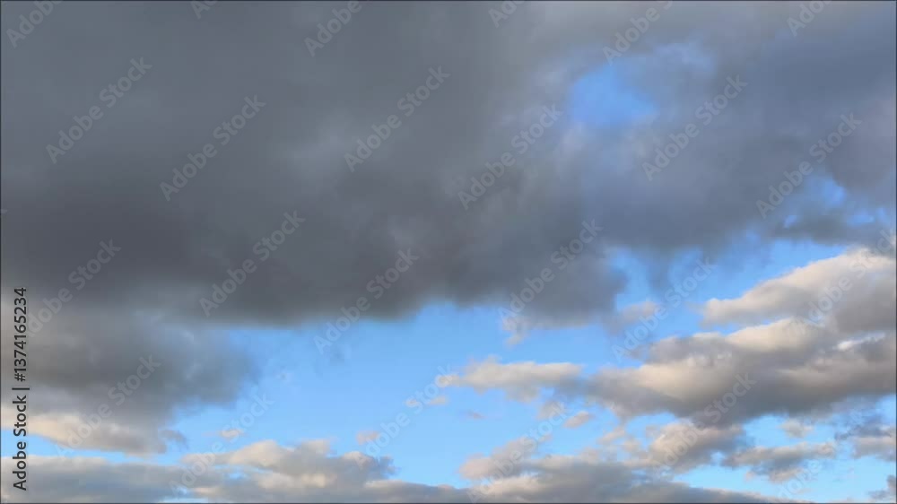 Bluish clouds in the sky at dusk. Bluish clouds in the sky at dusk.