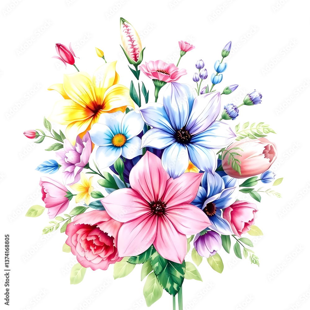 Bouquet of flowers on transparent background png vector illustration Bouquet of flowers on transparent background png vector illustration