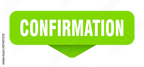 confirmation sticker. confirmation sign on transparent background
