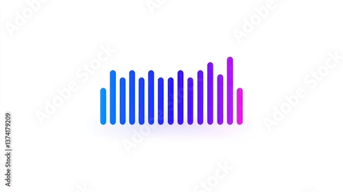 Audio bar illustration purple visualization.