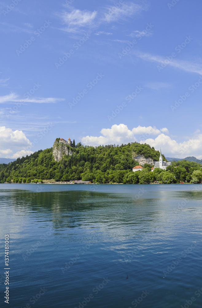 Fototapeta premium Triglav, Bled, See, Slowenien, Nordslowenien